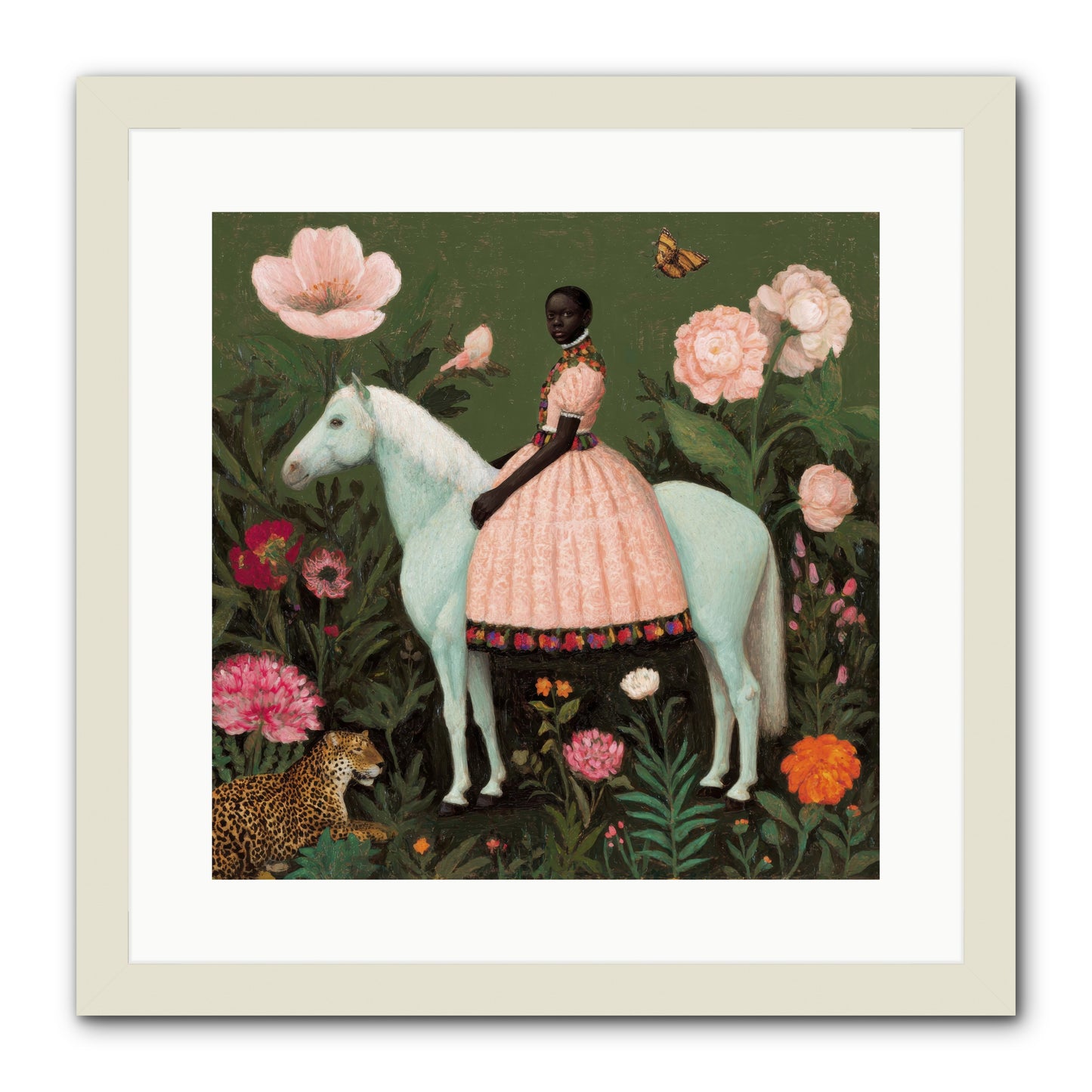 The Cobalt Canter Club-REZ -- Framed Print - White 16x16