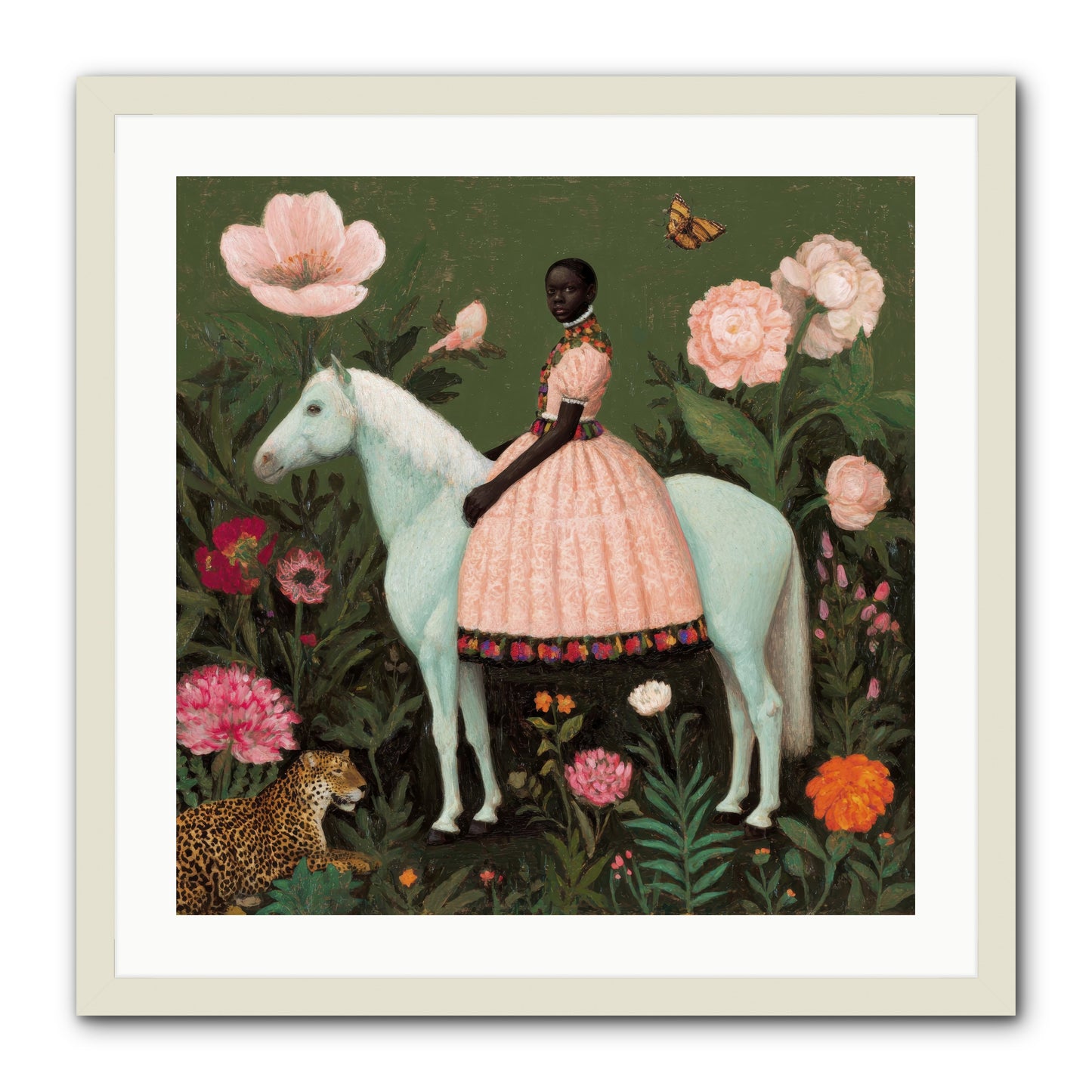 The Cobalt Canter Club-REZ -- Framed Print - White 24x24