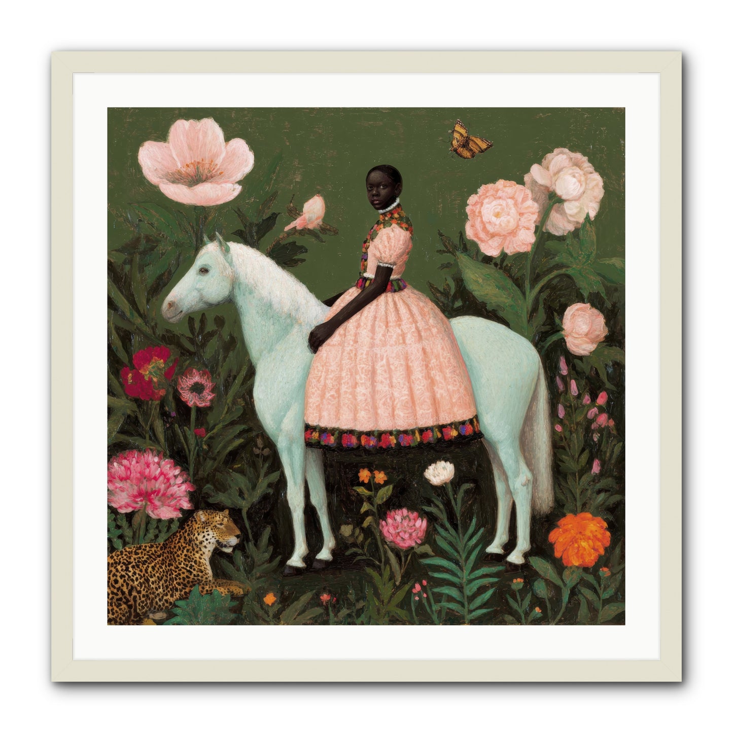 The Cobalt Canter Club-REZ -- Framed Print - White 30x30