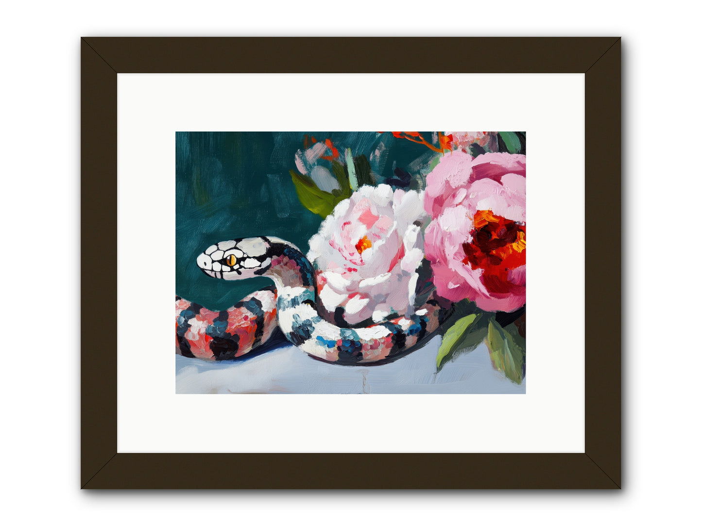 The Coiled Jewel -- Framed Print - Black 12x9