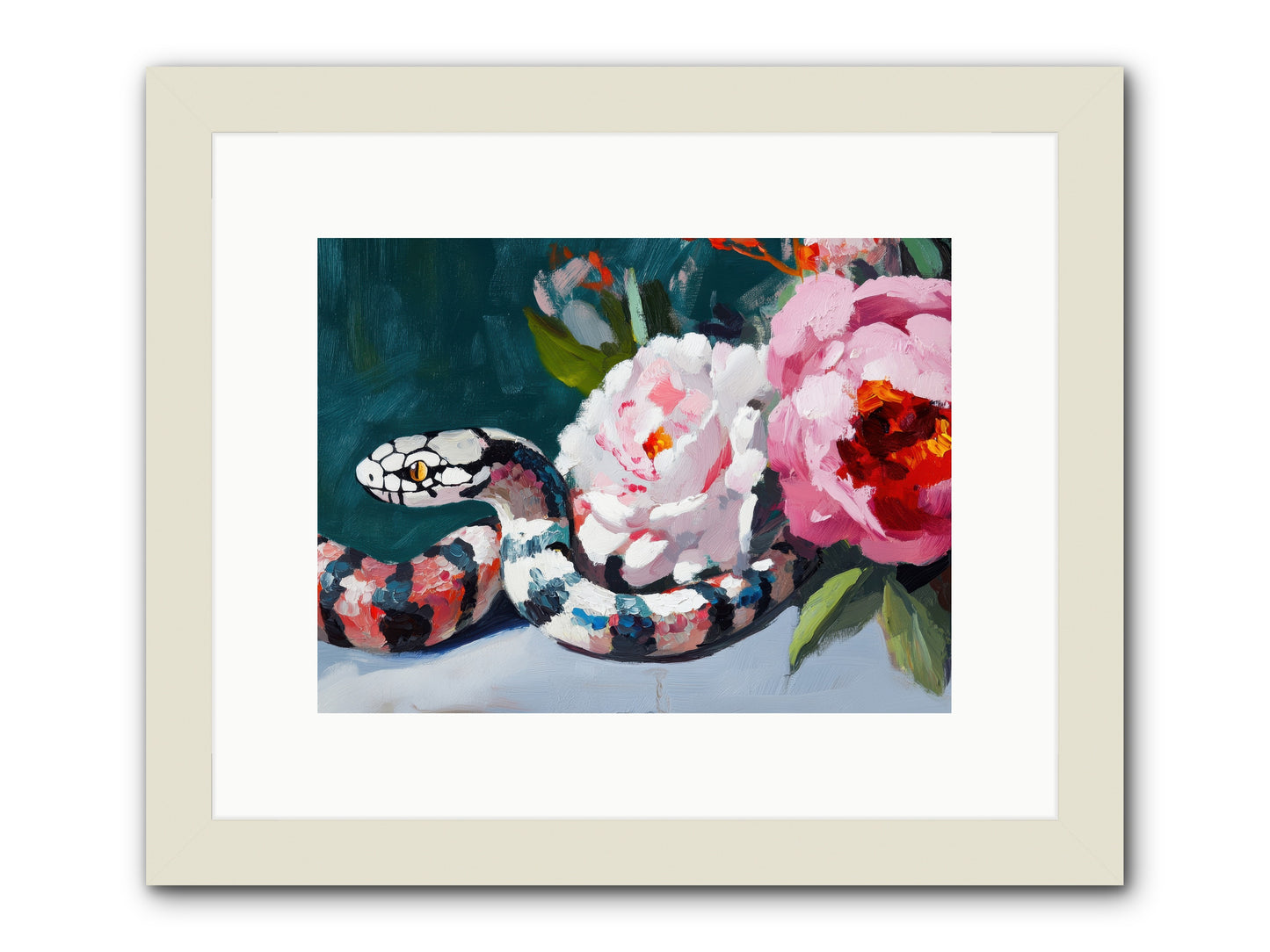 The Coiled Jewel -- Framed Print - White 12x9