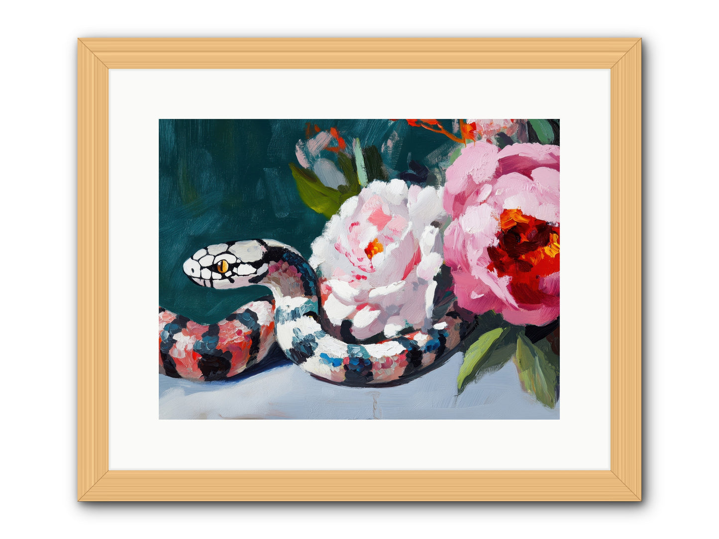 The Coiled Jewel -- Framed Print - Natural 16x12