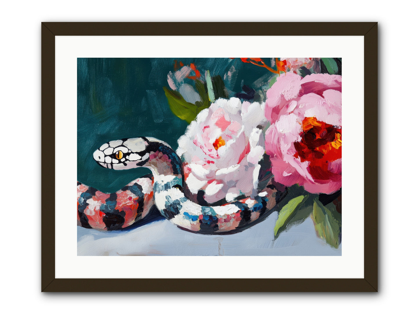 The Coiled Jewel -- Framed Print - Black 24x18