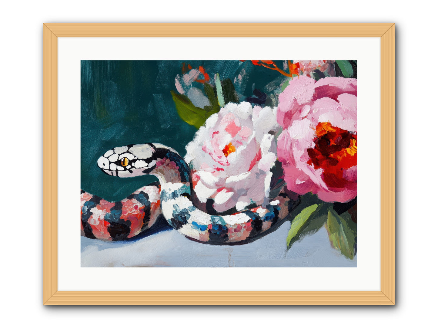 The Coiled Jewel -- Framed Print - Natural 24x18