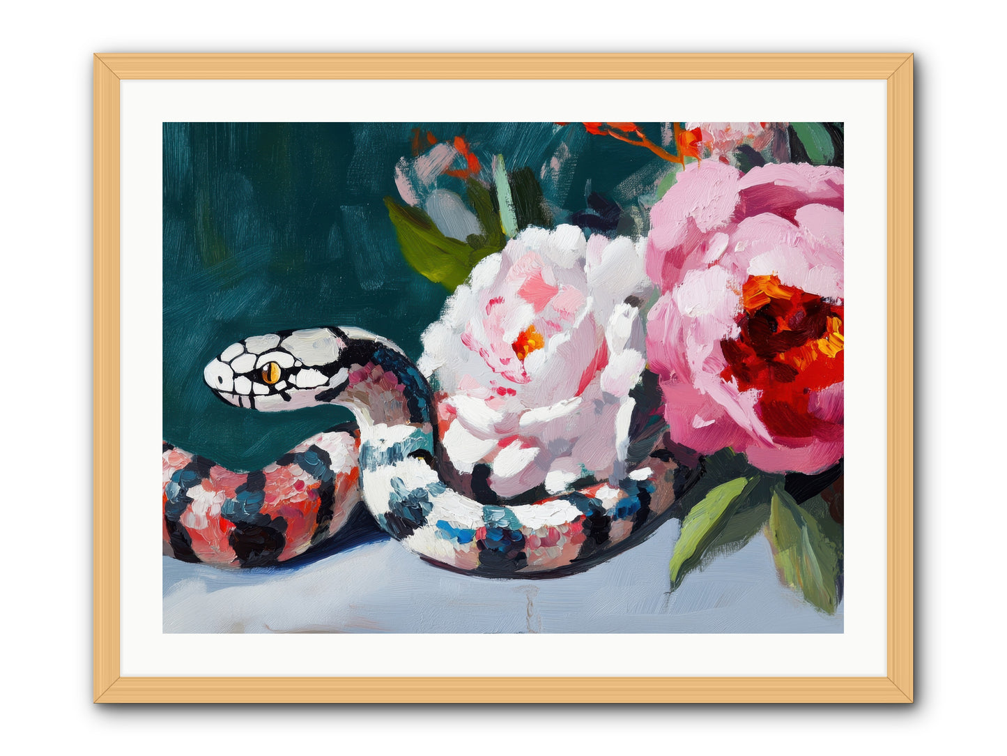 The Coiled Jewel -- Framed Print - Natural 32x24