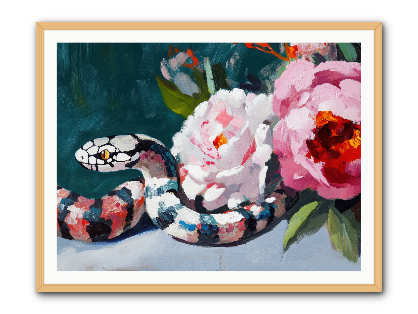 The Coiled Jewel -- Framed Print - Natural 48x36