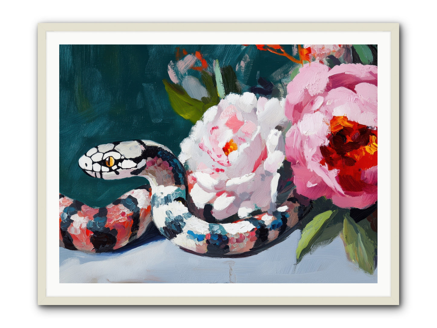 The Coiled Jewel -- Framed Print - White 48x36