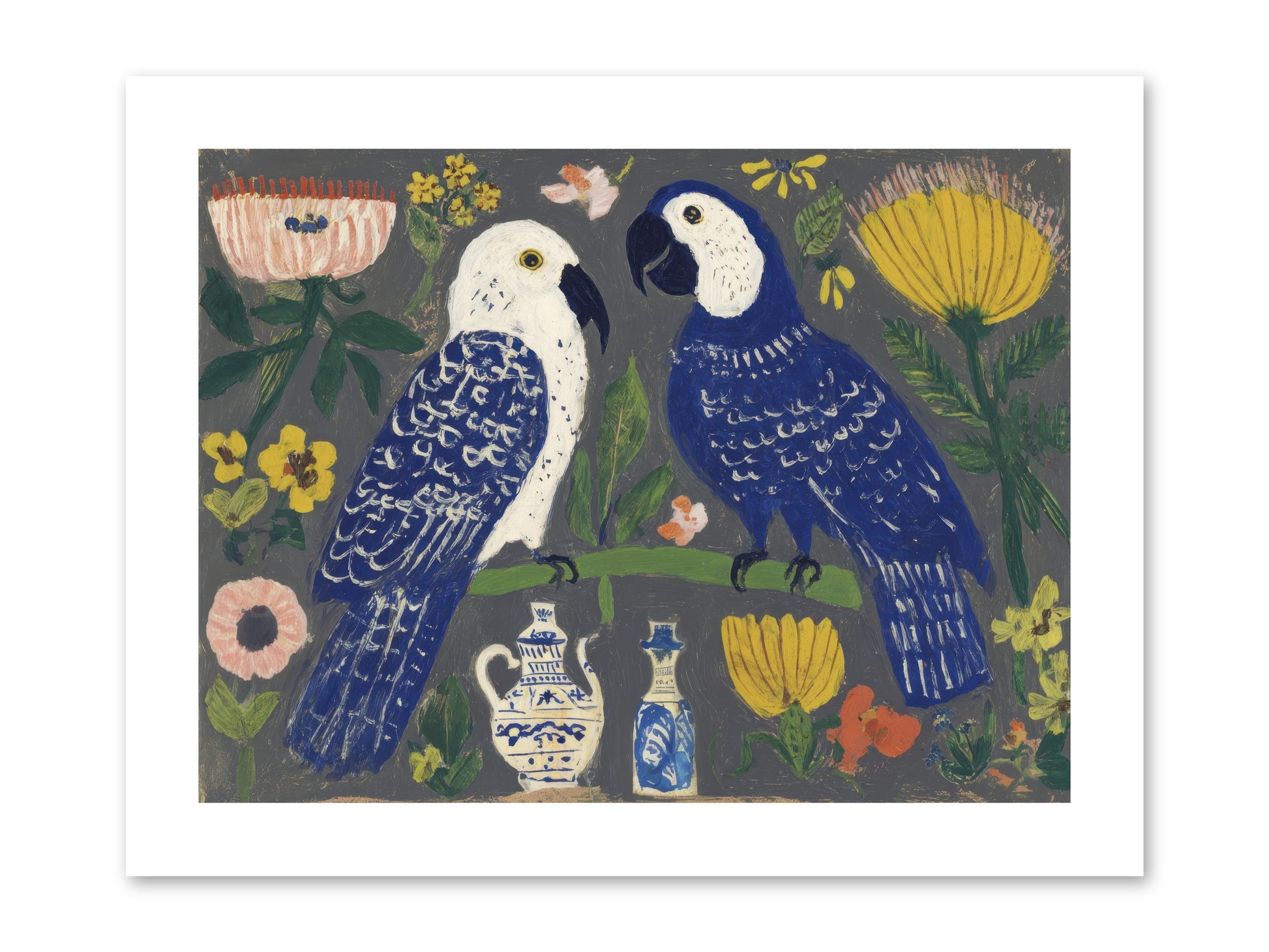 The Concierge Kept Parrots -- Paper Print 12x9