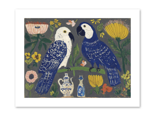 The Concierge Kept Parrots -- Paper Print 12x9