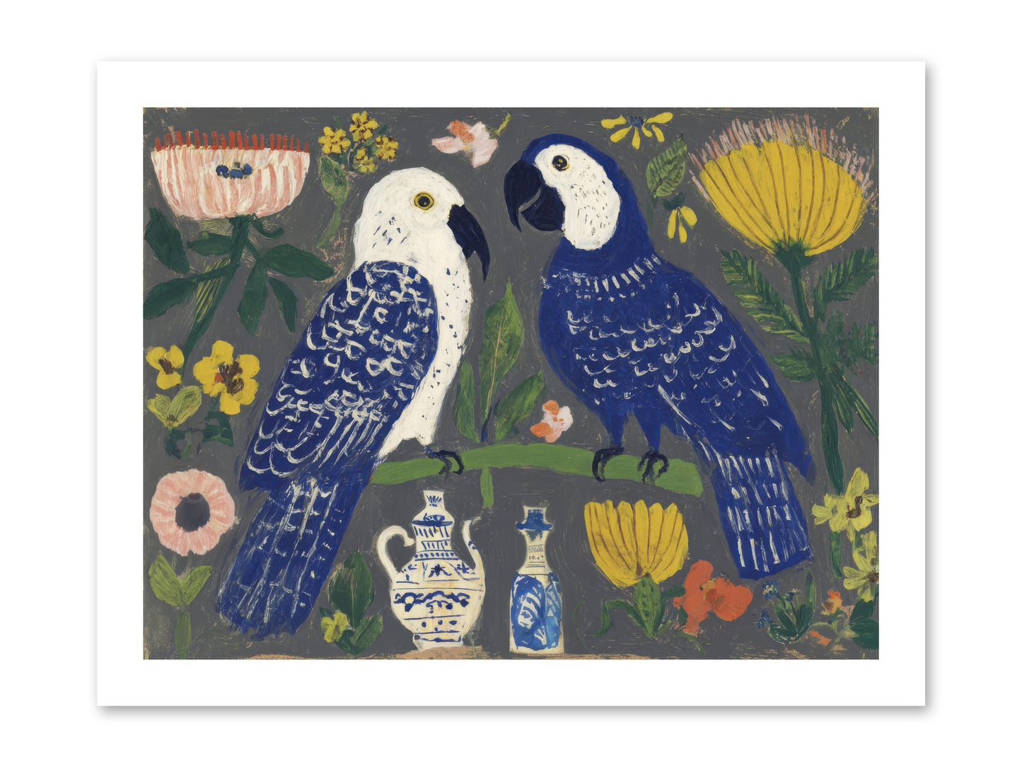 The Concierge Kept Parrots -- Paper Print 16x12