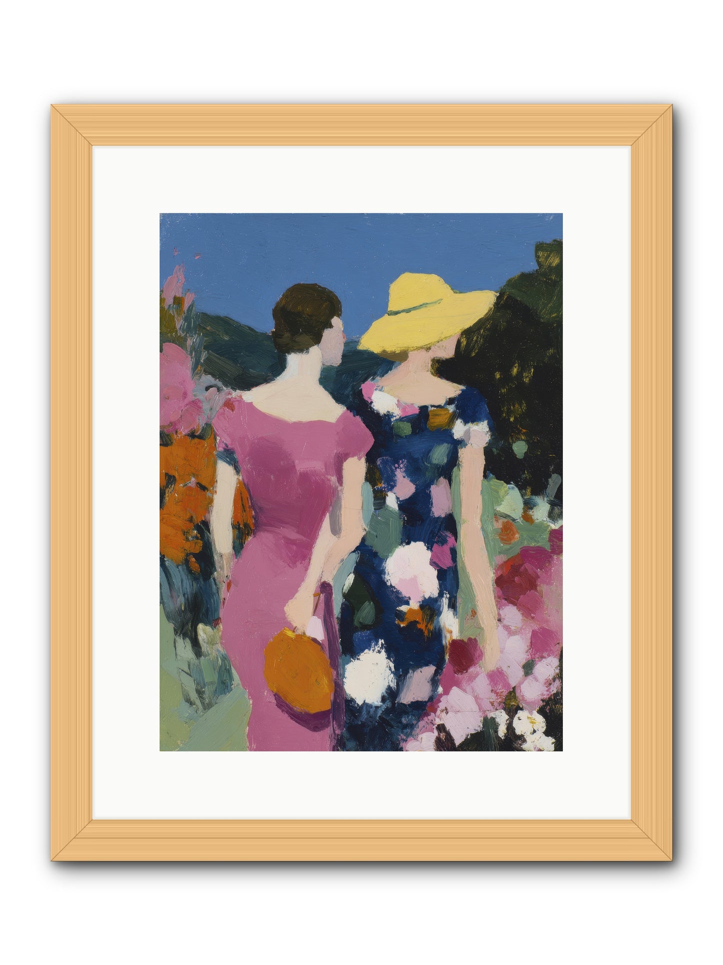 The Conversation -- Framed Print - Natural 12x16
