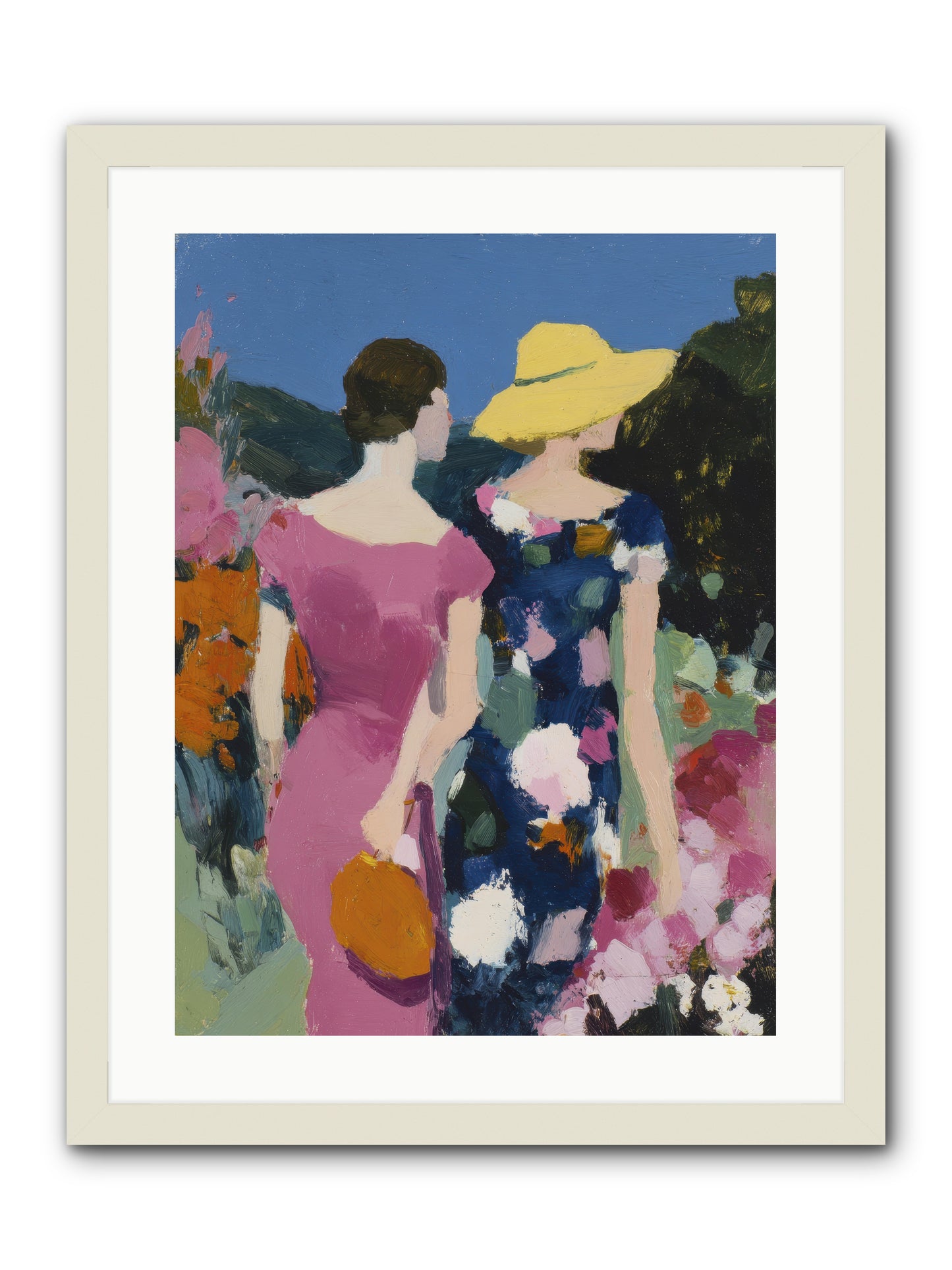 The Conversation -- Framed Print - White 18x24