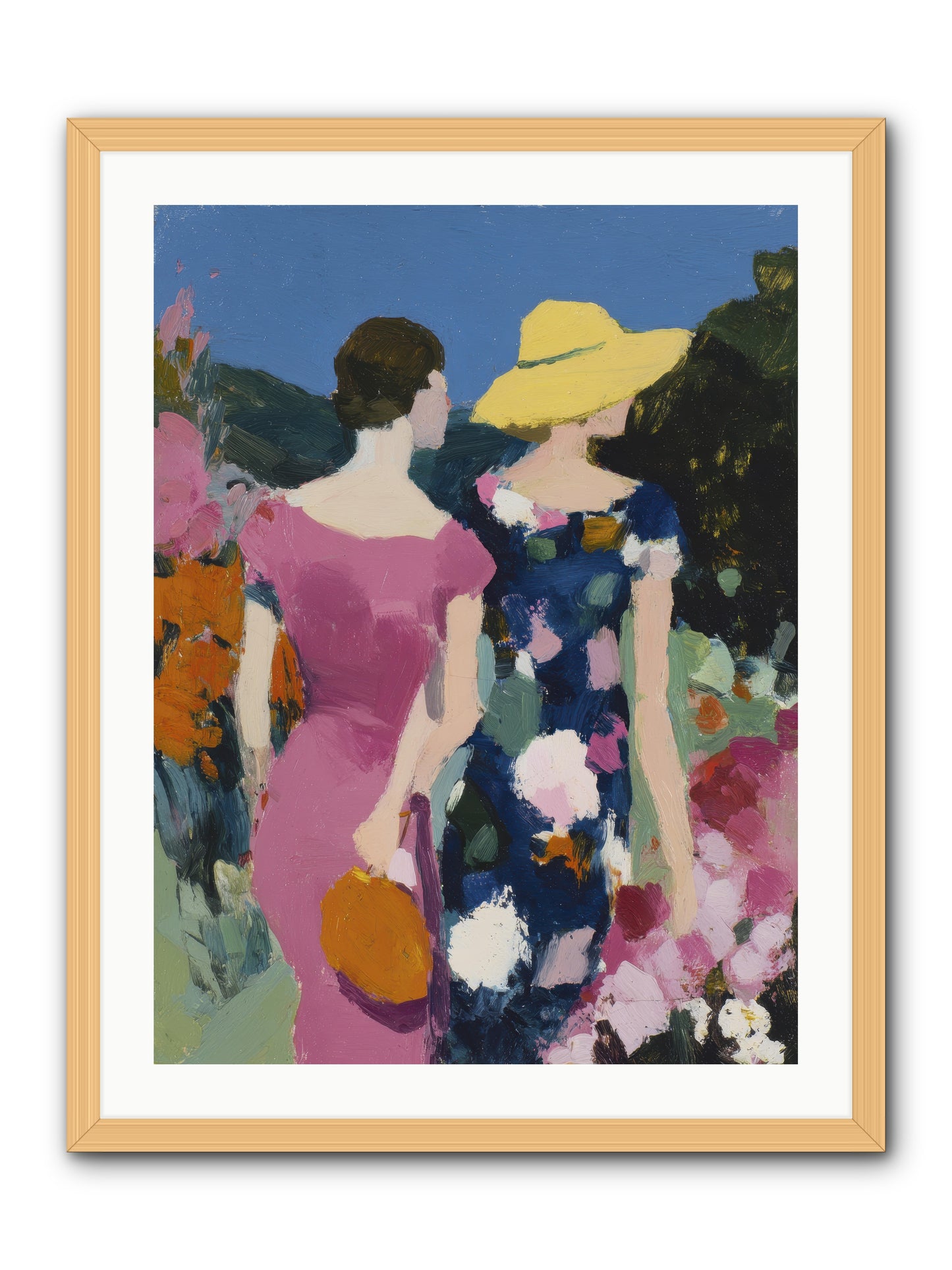 The Conversation -- Framed Print - Natural 24x32