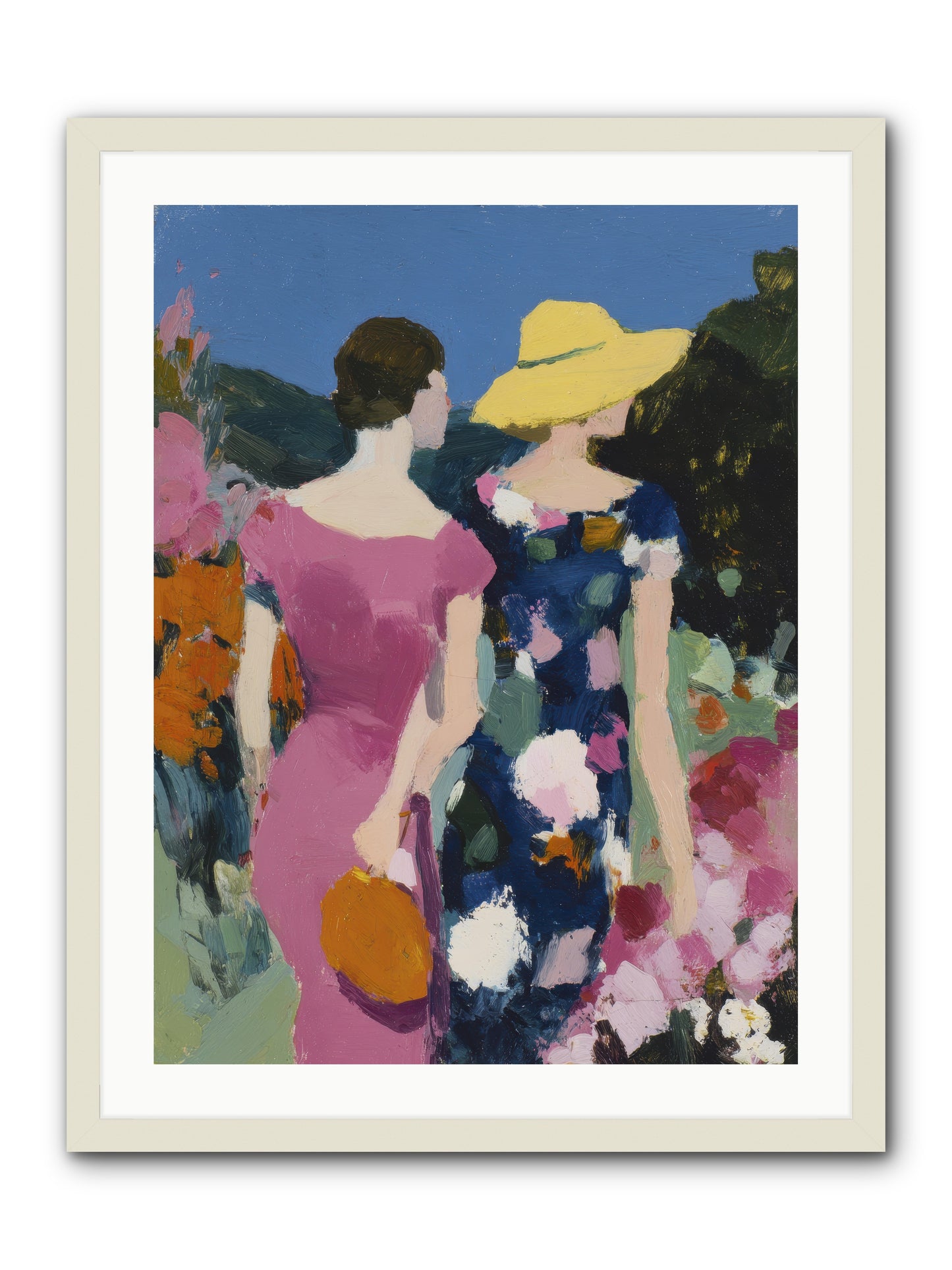 The Conversation -- Framed Print - White 24x32