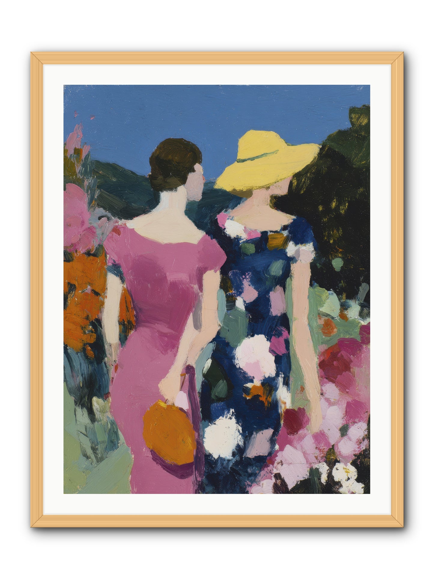 The Conversation -- Framed Print - Natural 30x40