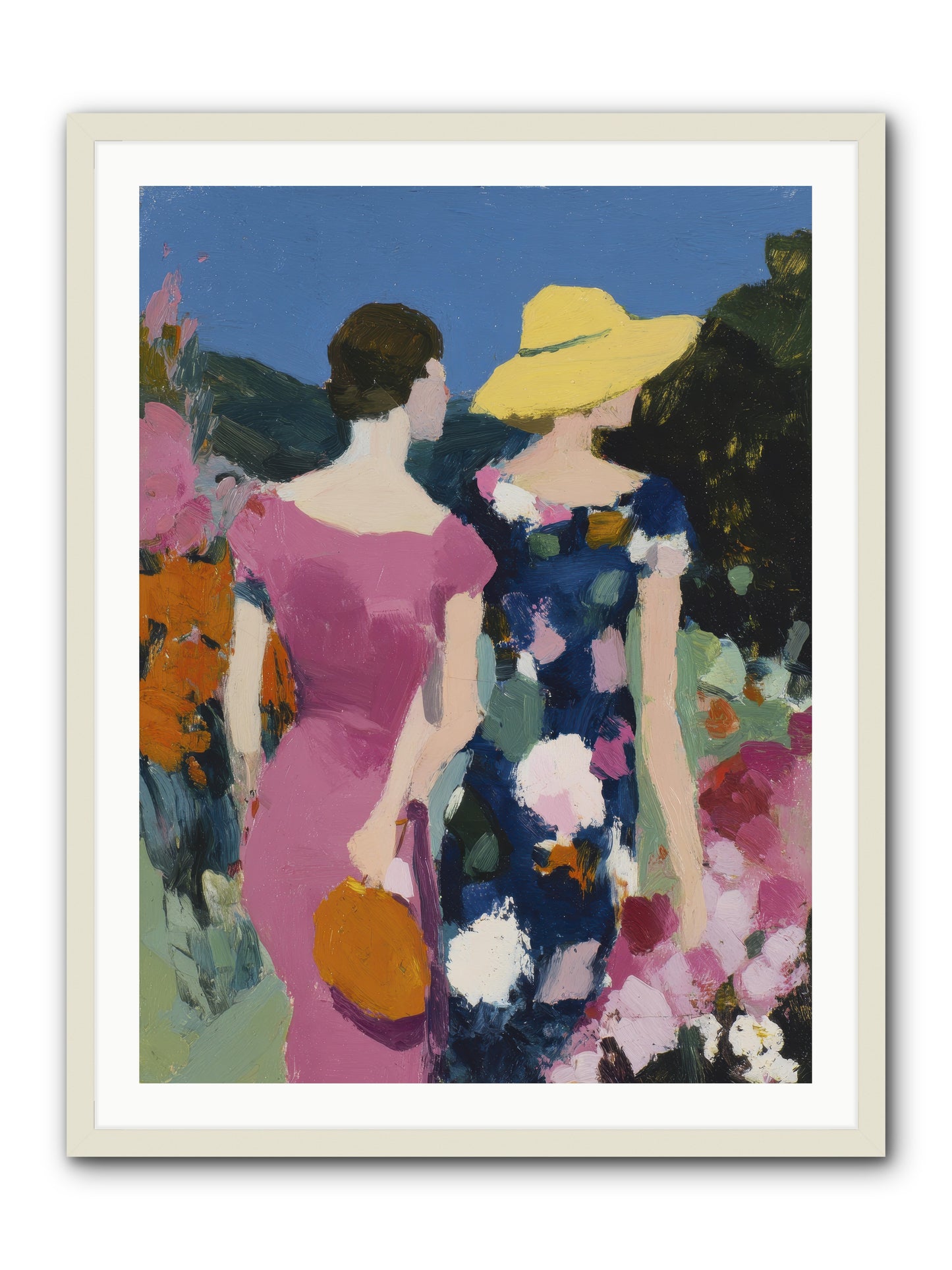 The Conversation -- Framed Print - White 30x40