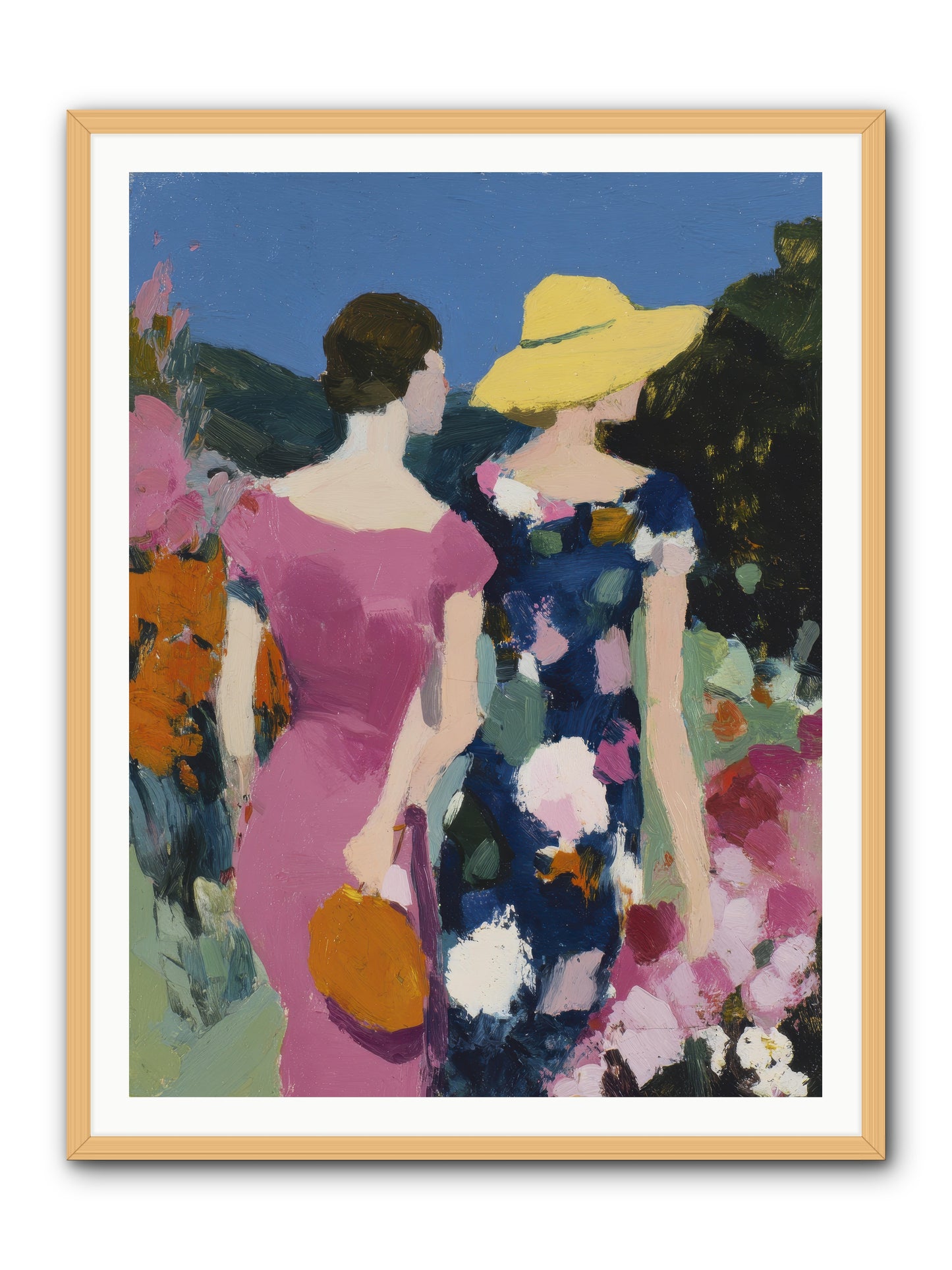 The Conversation -- Framed Print - Natural 36x48