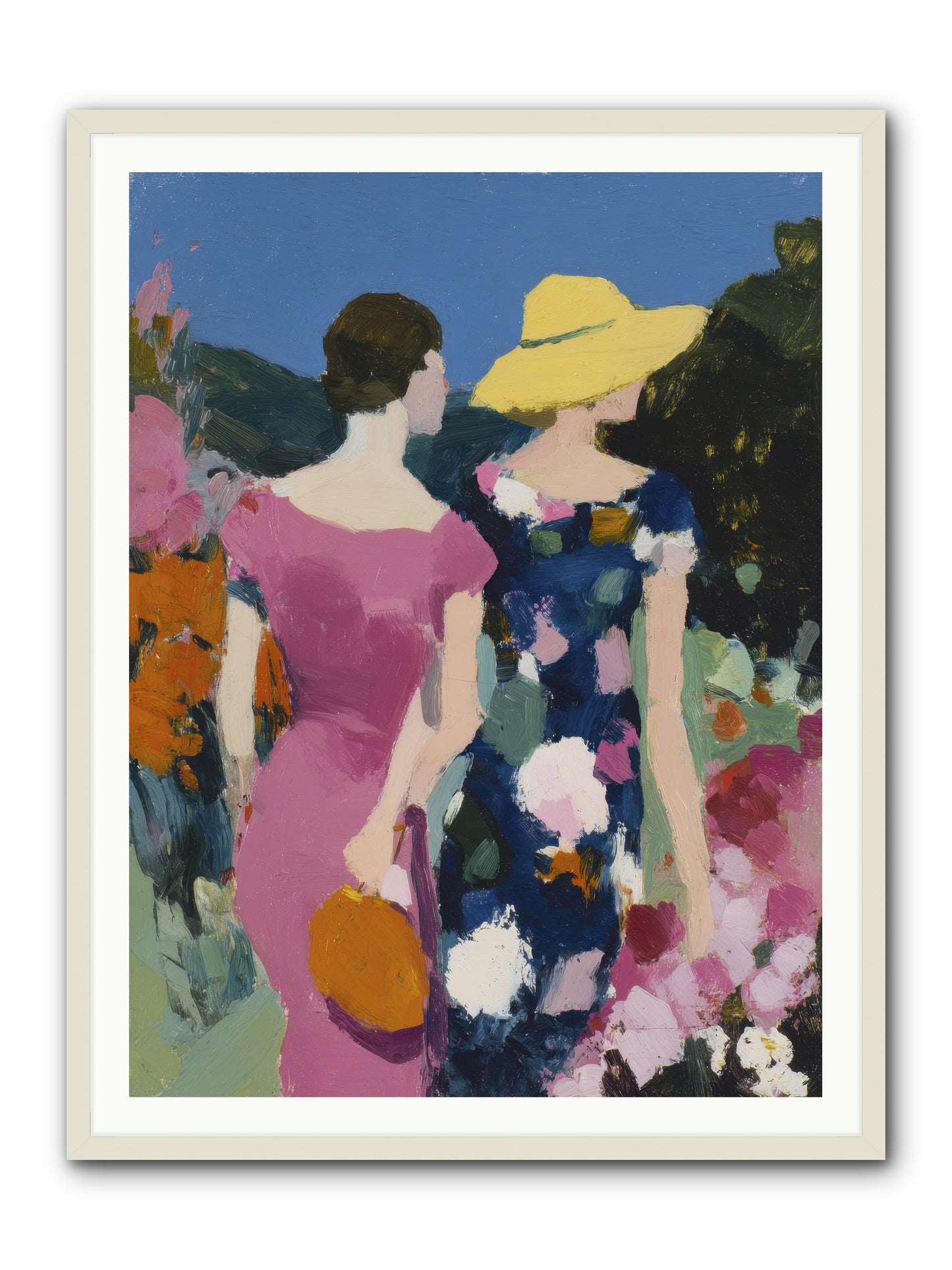 The Conversation -- Framed Print - White 36x48