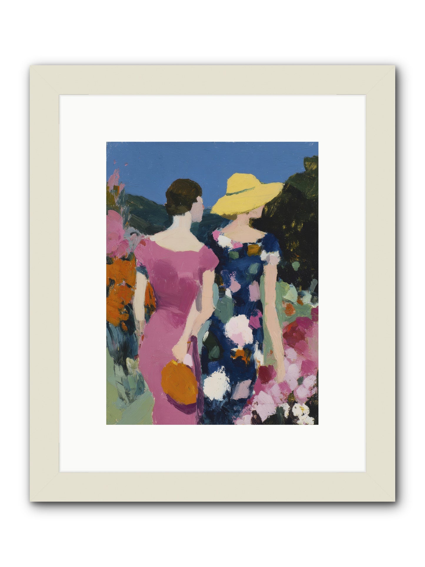 The Conversation -- Framed Print - White 9x12
