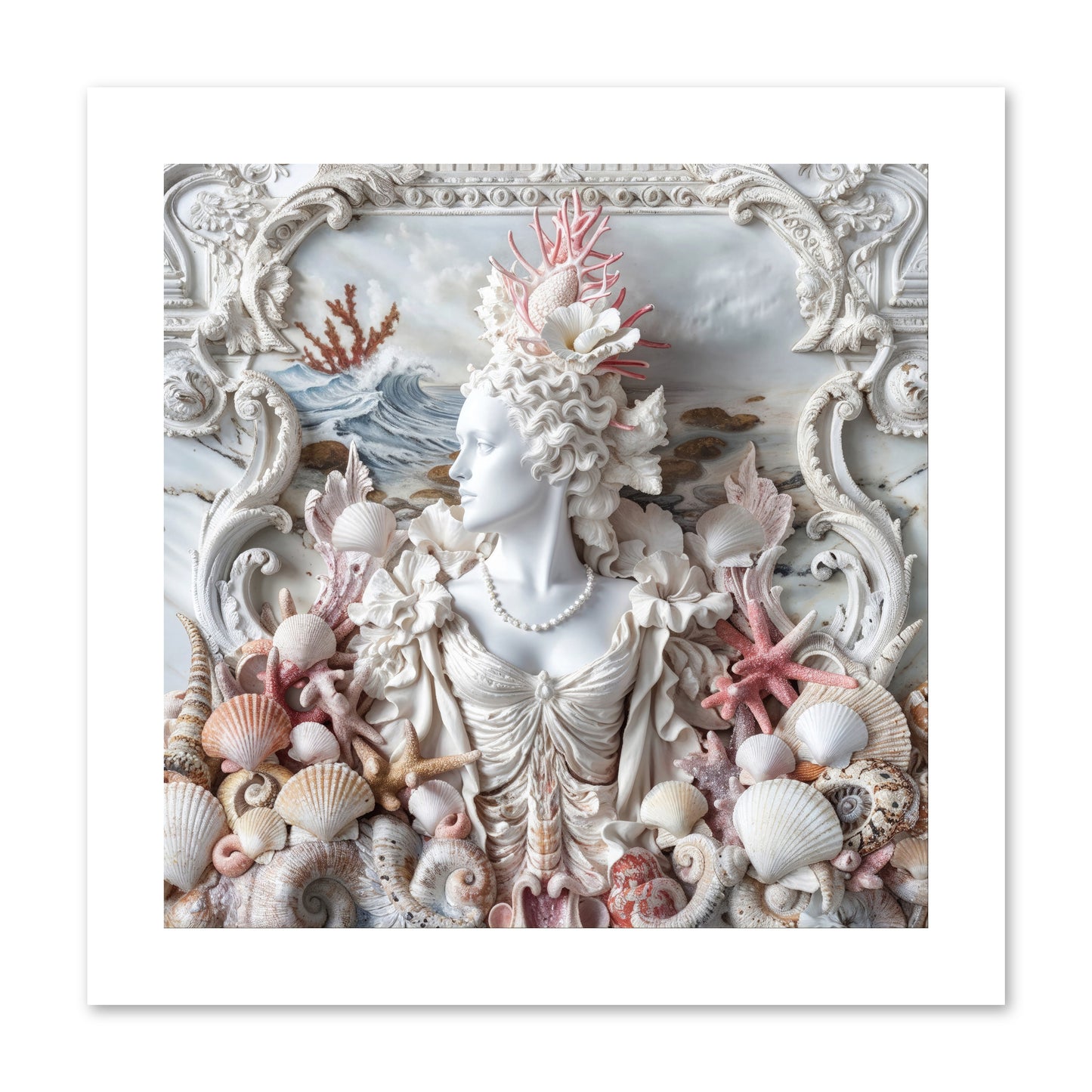 The Coral Queen -- Loose Canvas Print 10x10