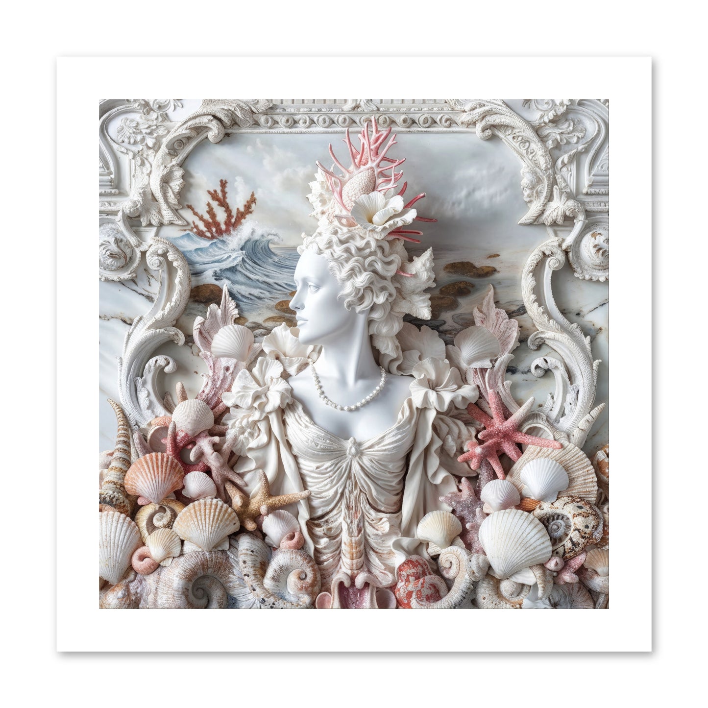 The Coral Queen -- Loose Canvas Print 12x12
