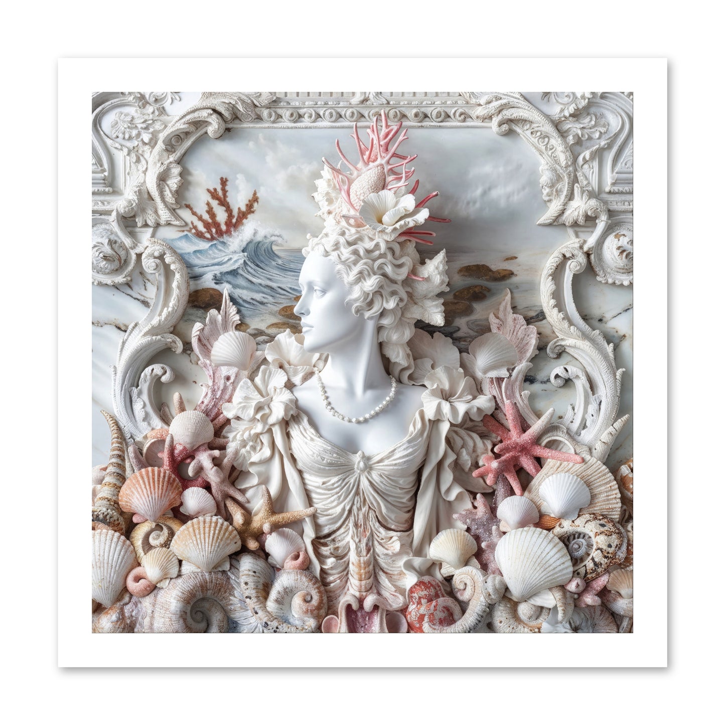 The Coral Queen -- Paper Print 16x16