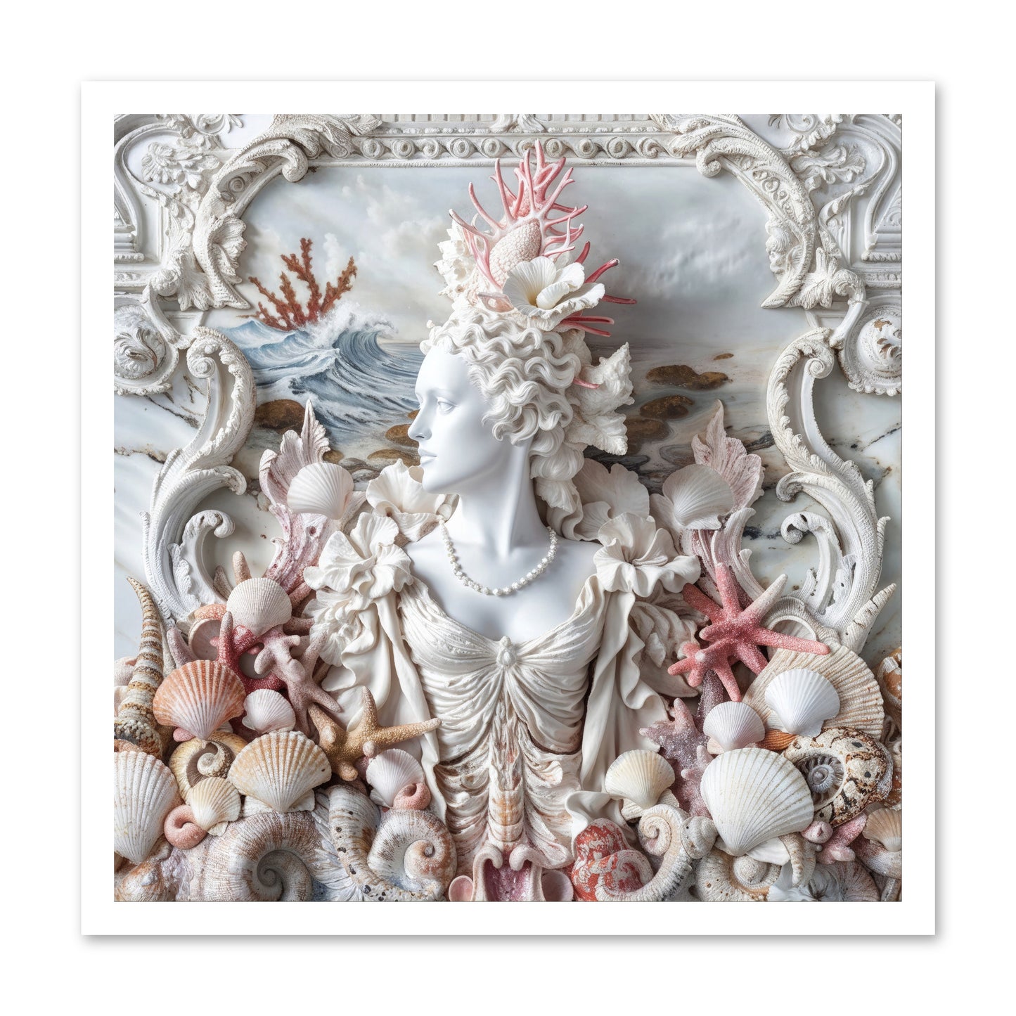 The Coral Queen -- Paper Print 24x24