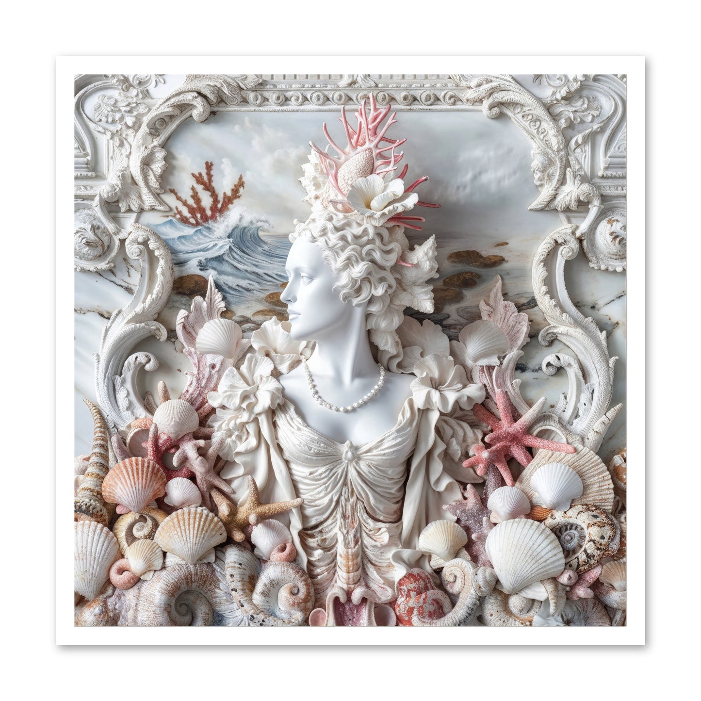 The Coral Queen -- Paper Print 30x30