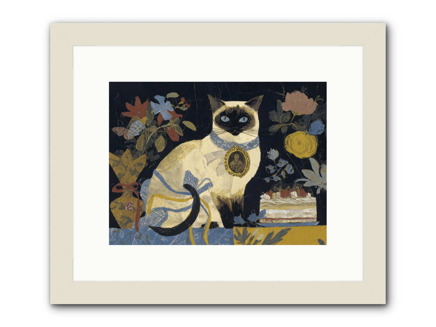 The Corsage Arrangement -- Framed Print - White 12x9
