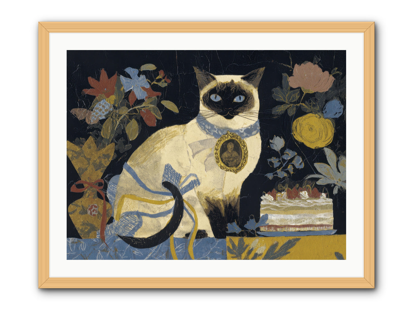 The Corsage Arrangement -- Framed Print - Natural 32x24