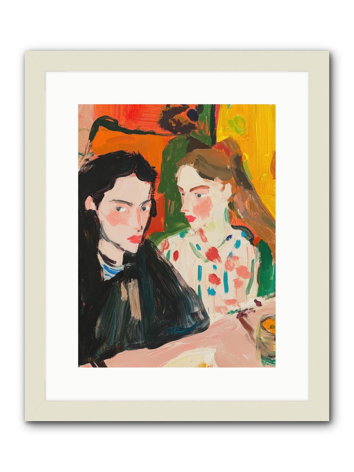 The Côte Imagined -- Framed Print - White 12x16