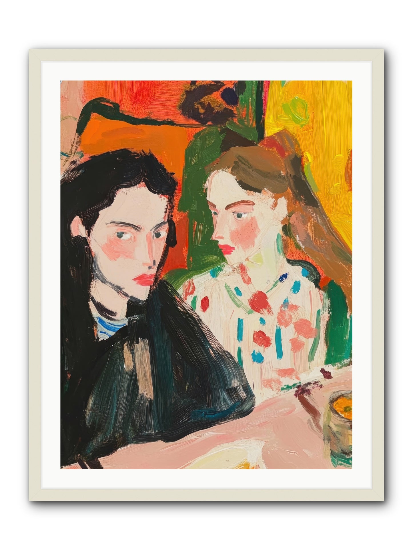 The Côte Imagined -- Framed Print - White 30x40