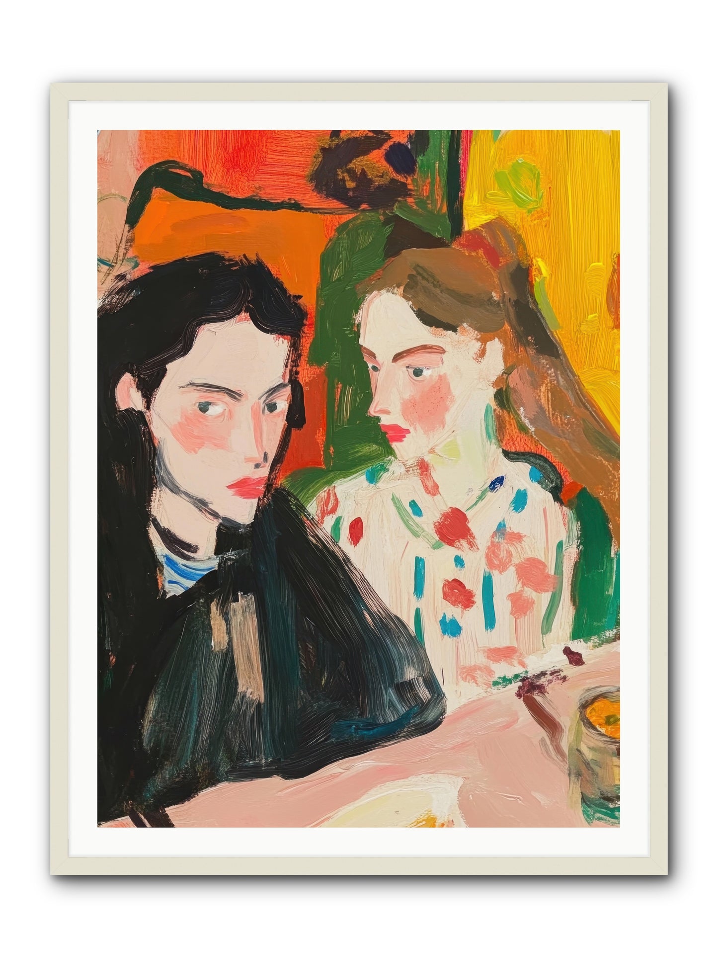 The Côte Imagined -- Framed Print - White 36x48
