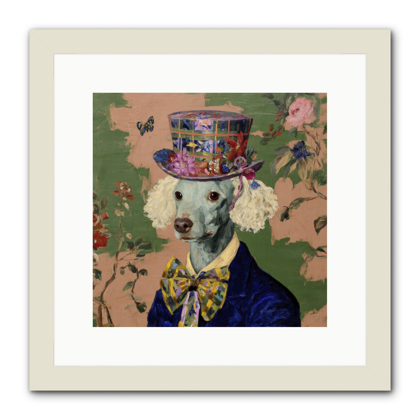 The Country Estate -- Framed Print - White 12x12