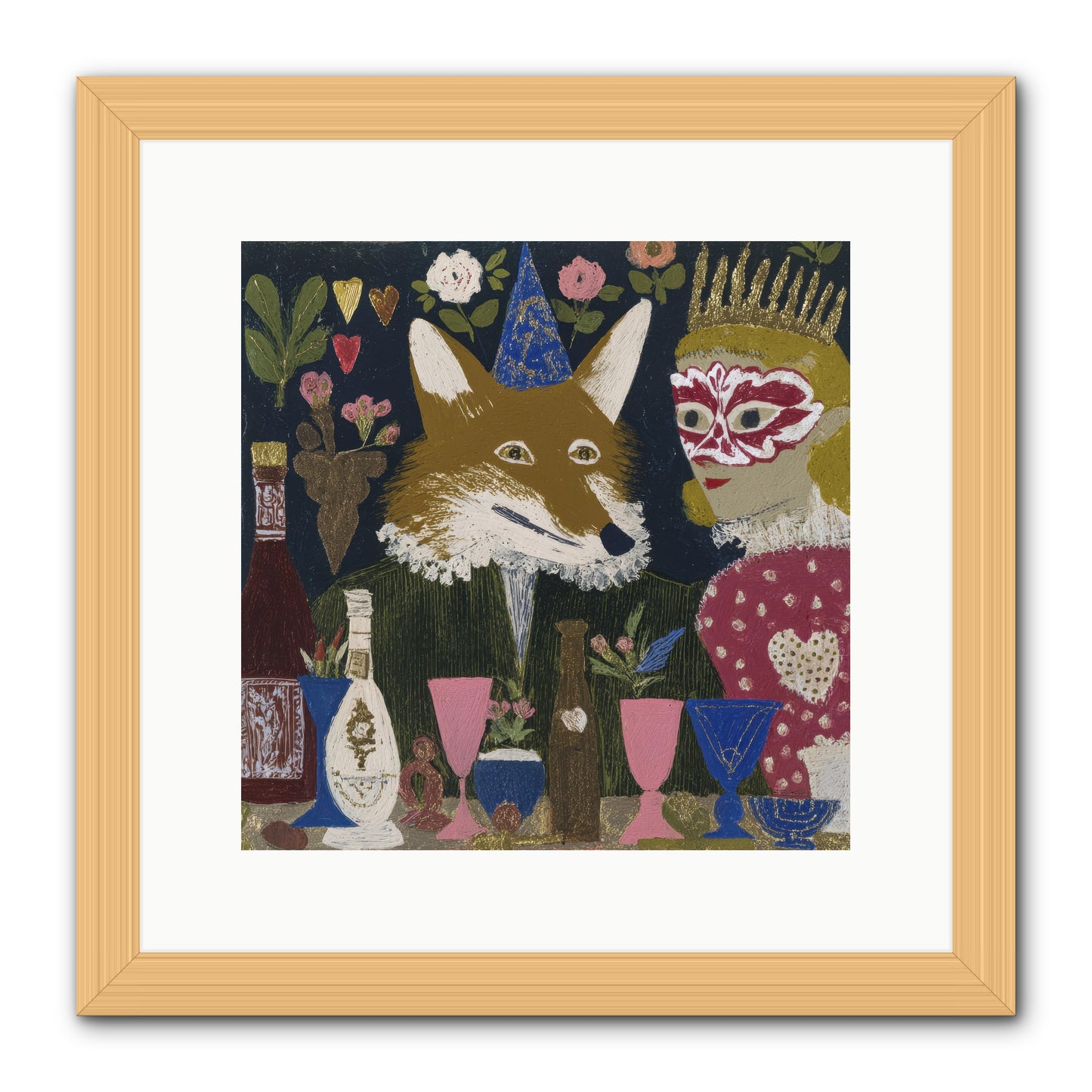 The Crown She Never Asked For -- Framed Print - Natural 12x12