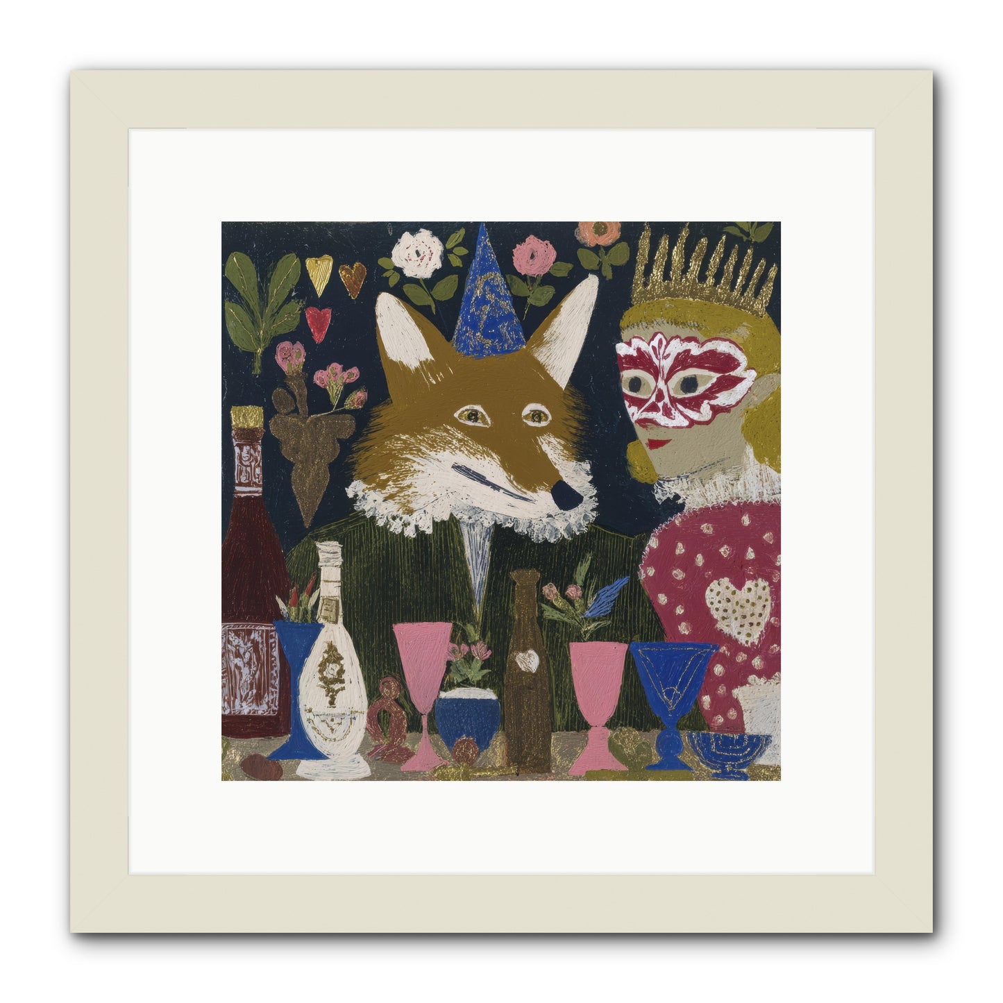 The Crown She Never Asked For -- Framed Print - White 12x12
