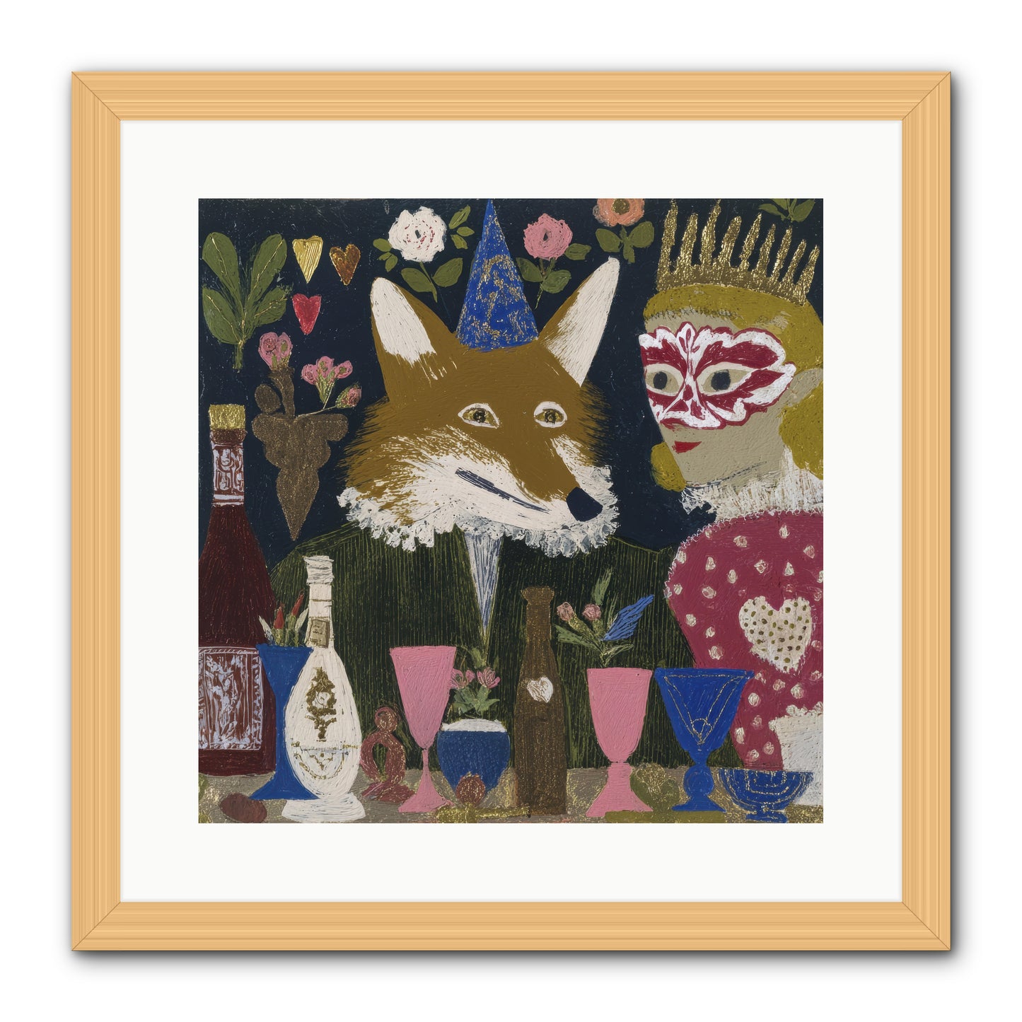 The Crown She Never Asked For -- Framed Print - Natural 16x16