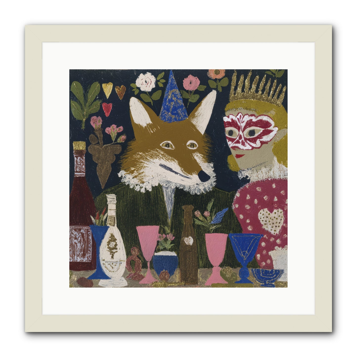 The Crown She Never Asked For -- Framed Print - White 16x16