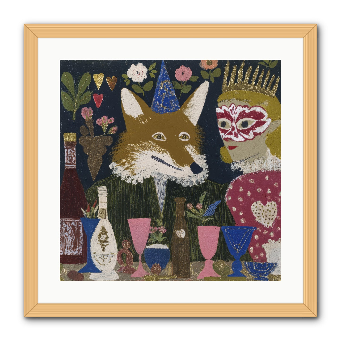 The Crown She Never Asked For -- Framed Print - Natural 20x20