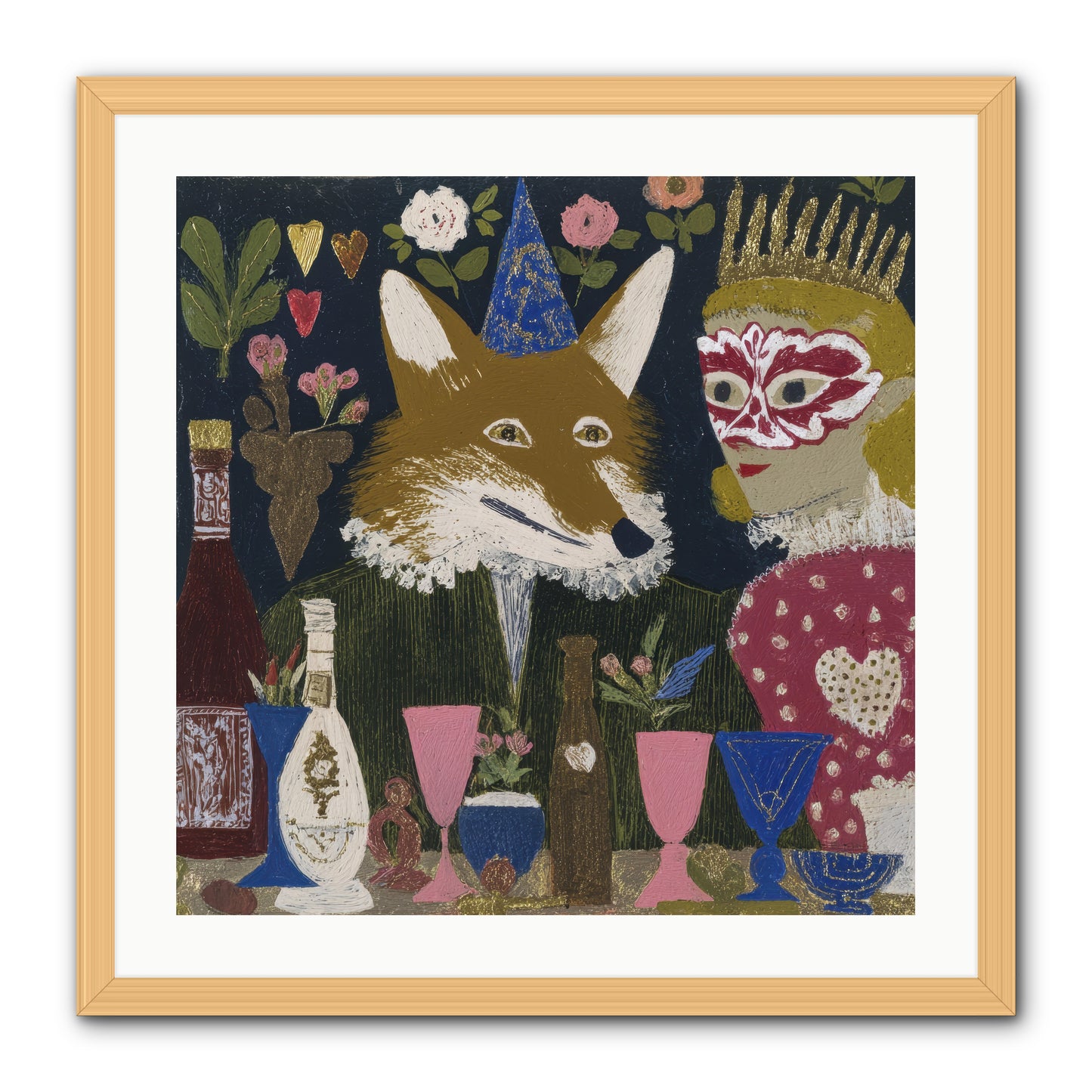 The Crown She Never Asked For -- Framed Print - Natural 24x24