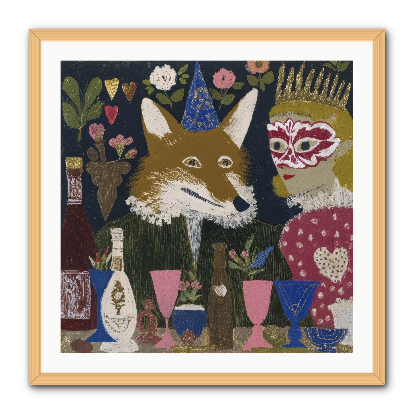 The Crown She Never Asked For -- Framed Print - Natural 30x30