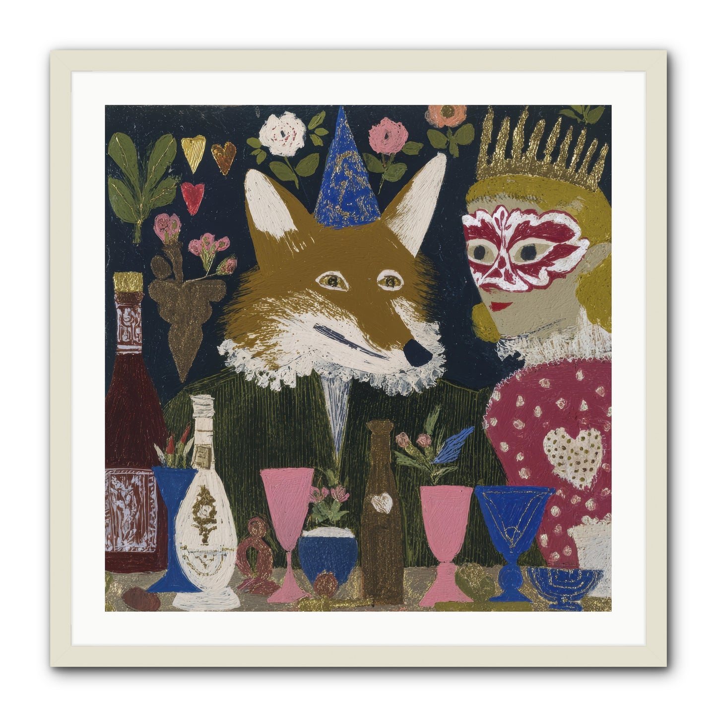 The Crown She Never Asked For -- Framed Print - White 30x30