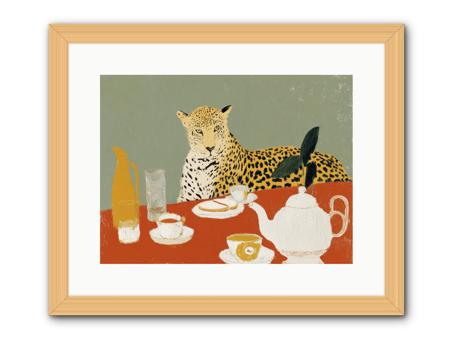 The Curator's Menagerie -- Framed Print - Natural 16x12