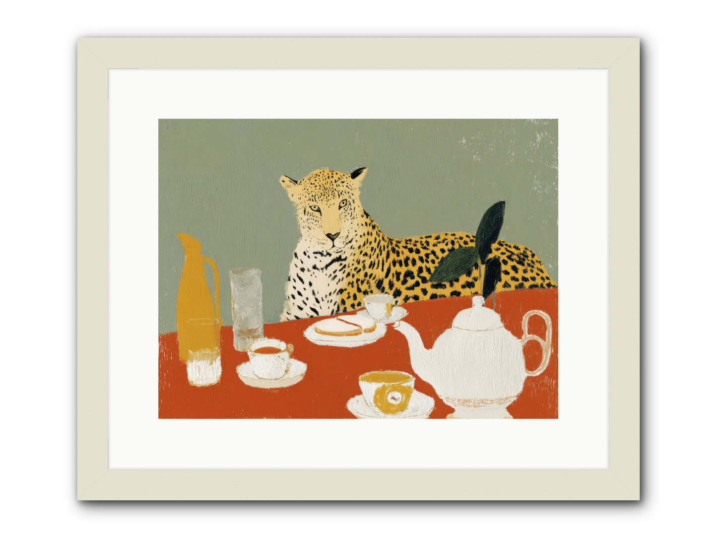 The Curator's Menagerie -- Framed Print - White 16x12