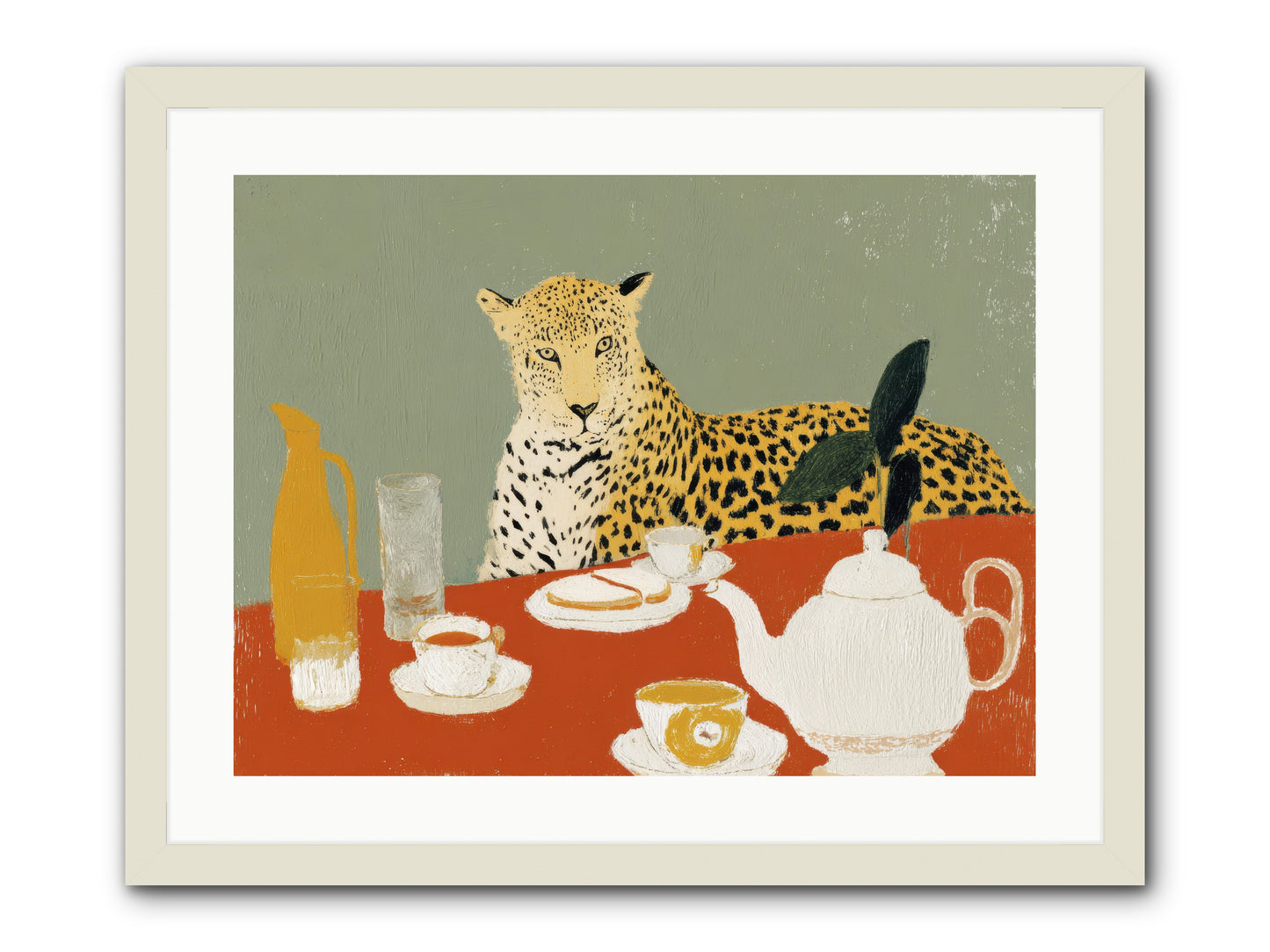 The Curator's Menagerie -- Framed Print - White 24x18