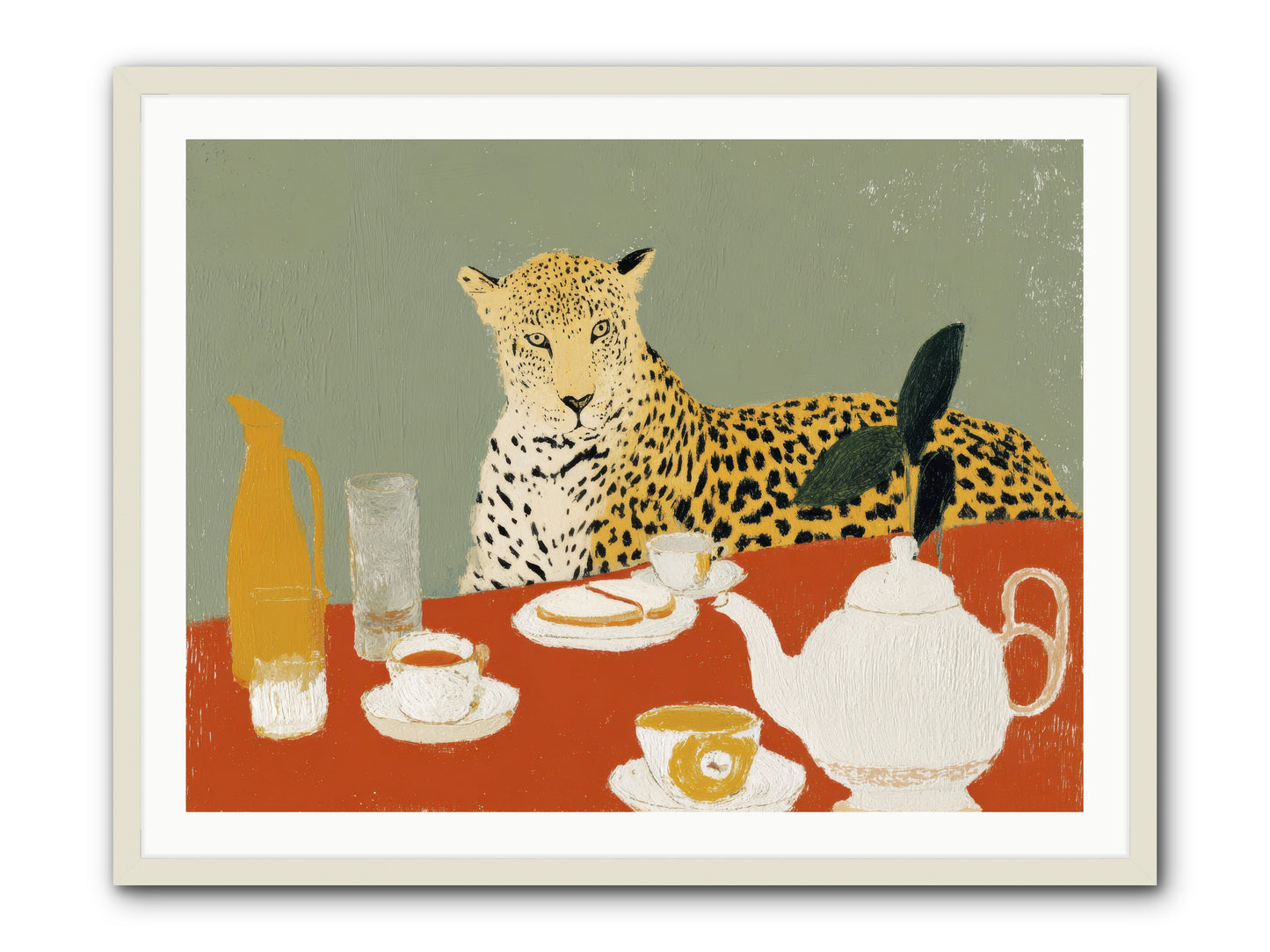 The Curator's Menagerie -- Framed Print - White 40x30