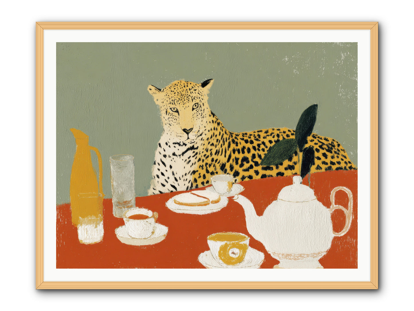 The Curator's Menagerie -- Framed Print - Natural 48x36