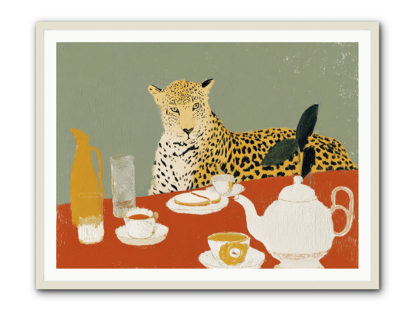 The Curator's Menagerie -- Framed Print - White 48x36