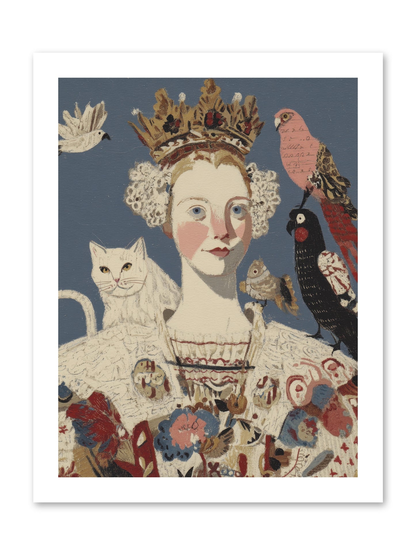 The Curious Hostess -- Loose Canvas Print 12x16