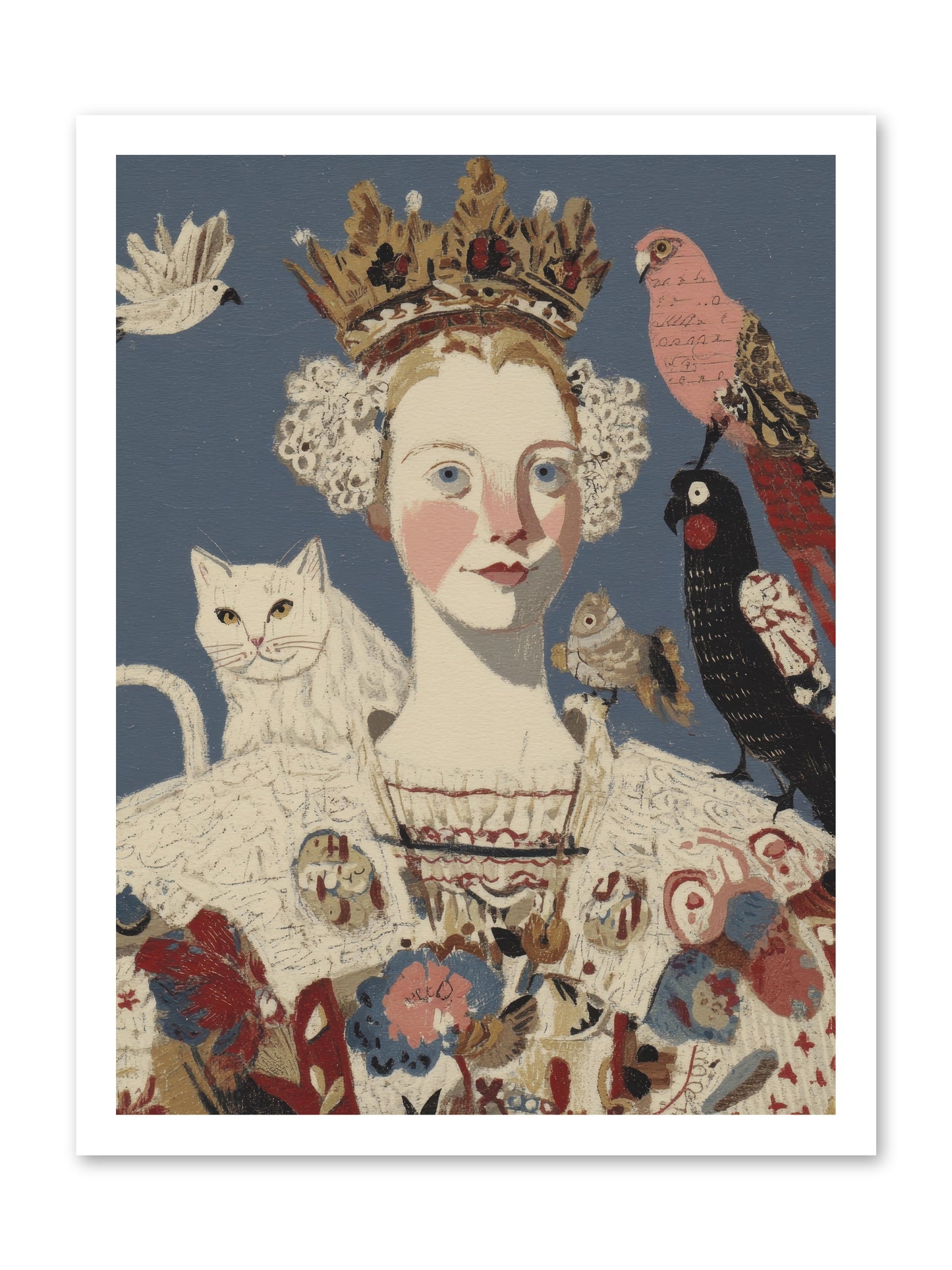The Curious Hostess -- Loose Canvas Print 18x24